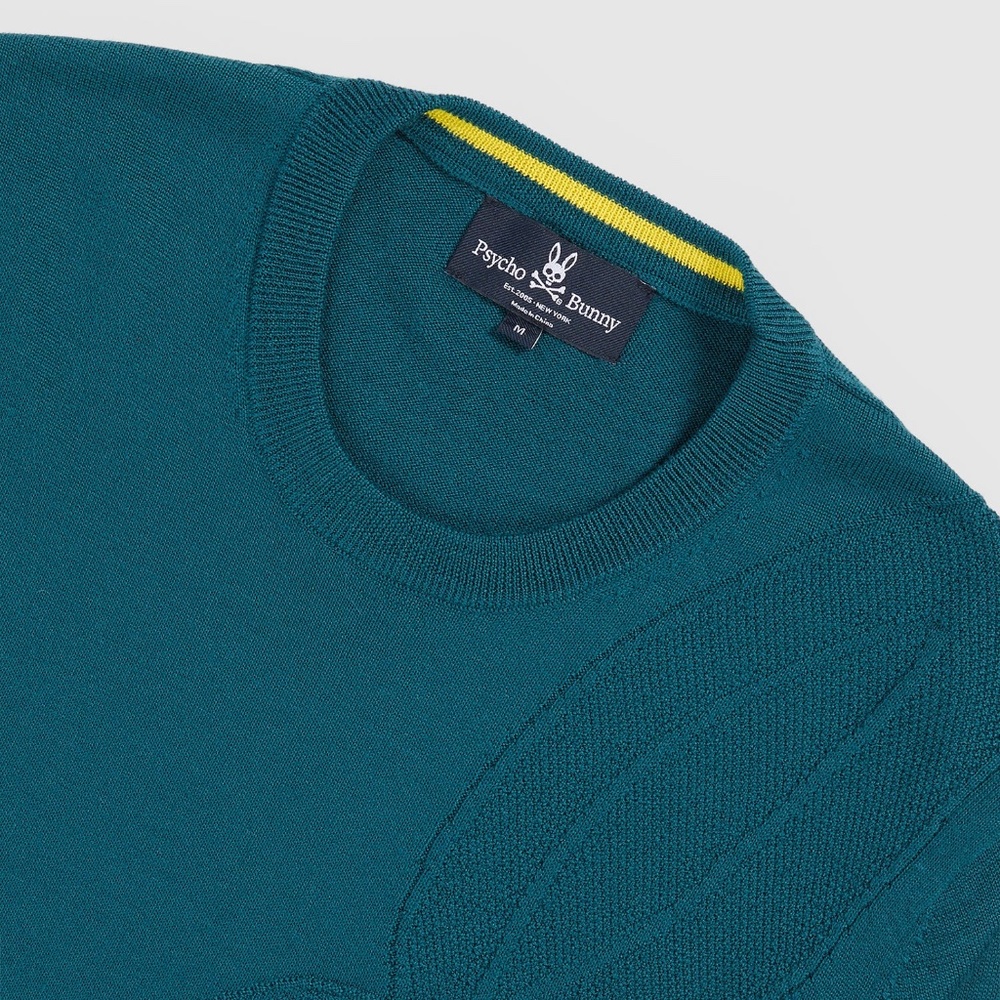 Black Mens Moore Intarsia Merino Wool Sweater